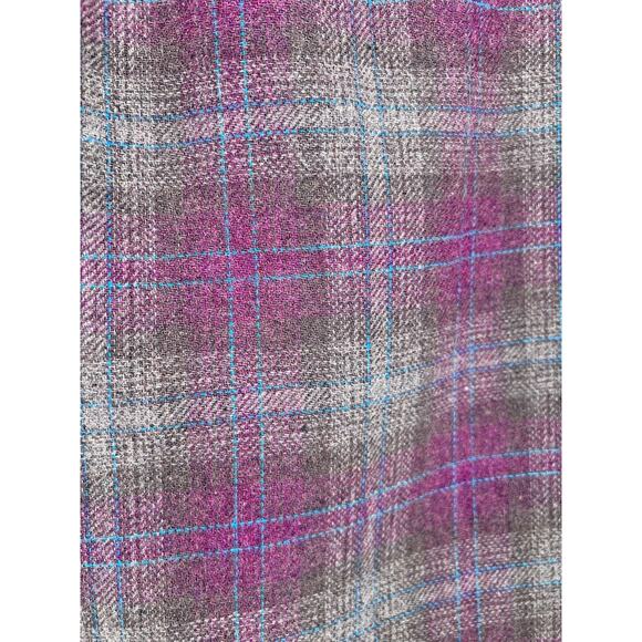 Eddie Bauer Women’s Burgundy Brown Plaid Wool Blend Pencil Skirt Academia 8 Tall - Picture 10 of 10